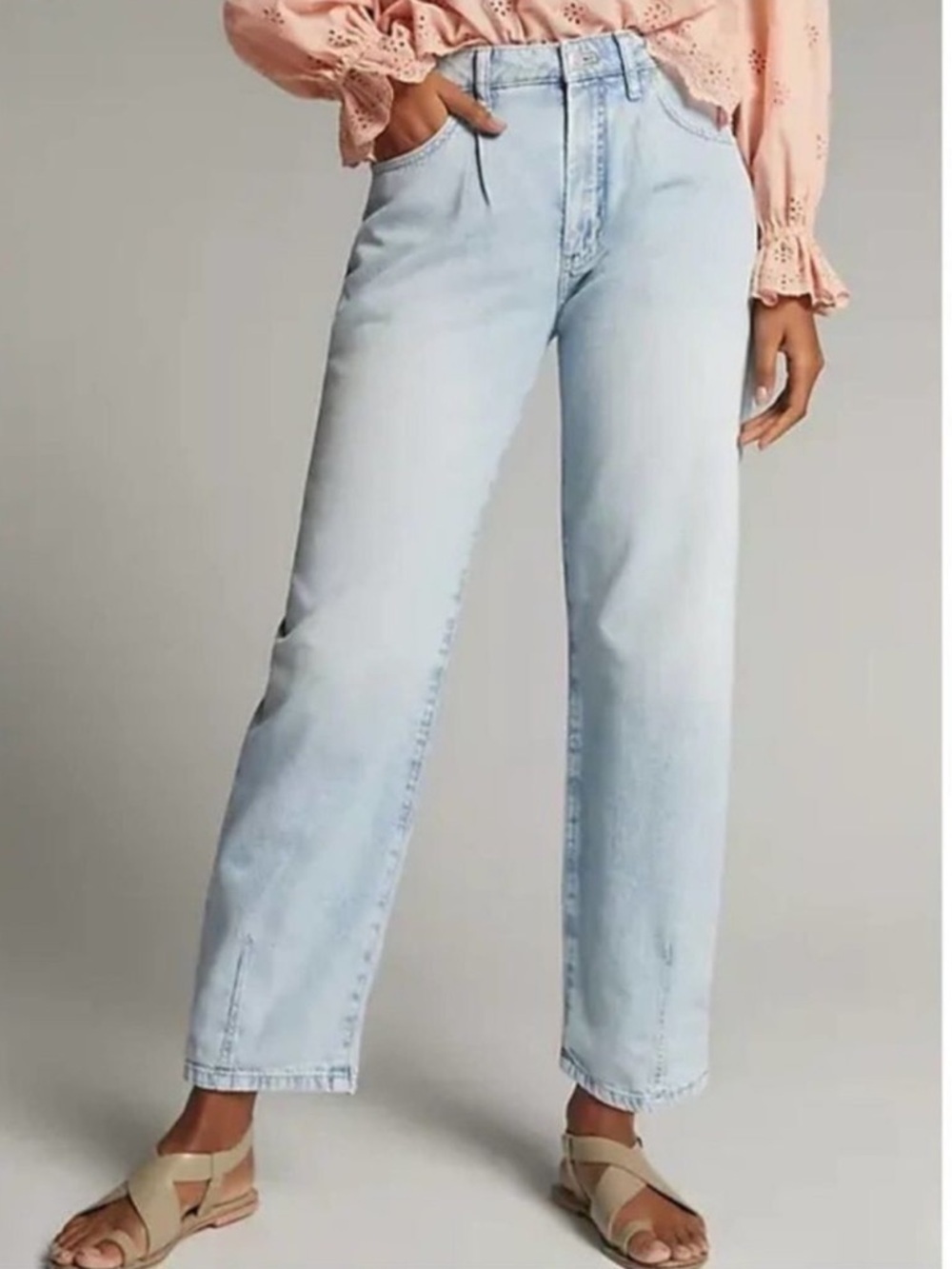 Anthropologie Pilcro The Breaker Relaxed Pleated Lyocell Jeans Size 32